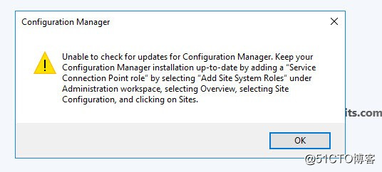 如何關閉運行Configuration Manager Console時提示檢查更新對話框？