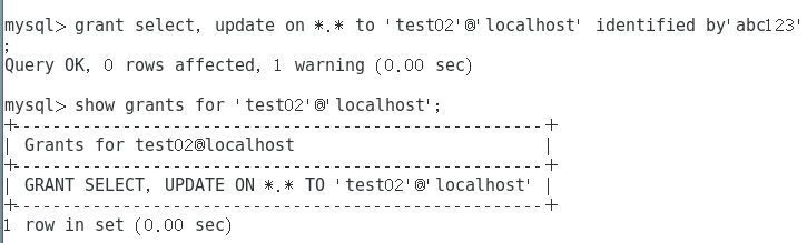 mysql用户管理