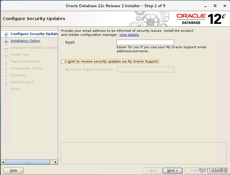 Linux下Oracle 12c R2圖形化安裝筆記