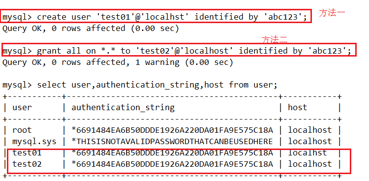 mysql数据库用户管理及日志文件