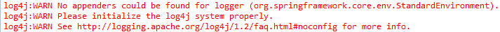 log4j:WARN No appenders could be found for logger