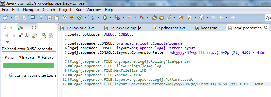 log4j:WARN No appenders could be found for logger