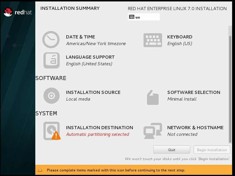 安装VM ware及虚拟机（Redhat 7.0）