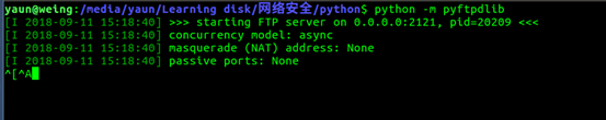 python快速搭建简易的FTP服务器