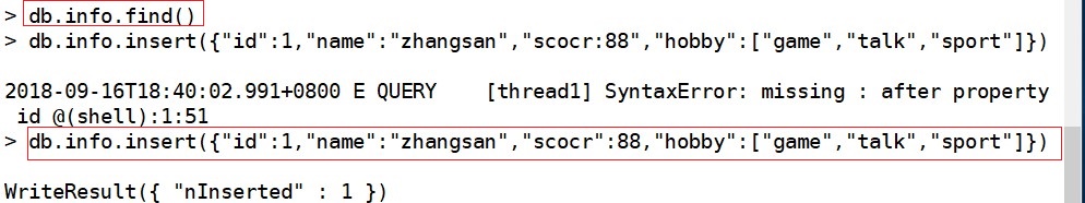 mongodb基础（2）增删改查