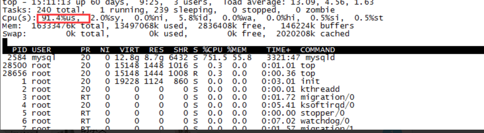 压力测试过程中MySQL服务CPU占用率过高的问题排查思路