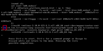 Centos7 忘记root密码