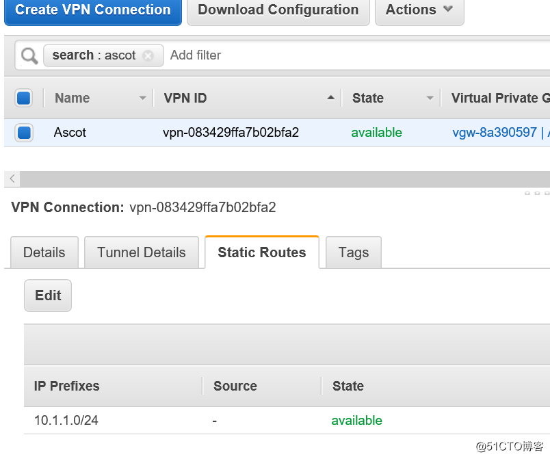 AWS Managed V*P*N 和 vigor Router