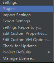 Configure选择Plugins