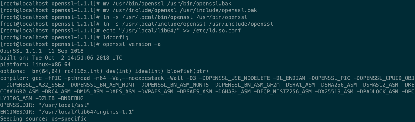 OpenSSL 升级到最新版本