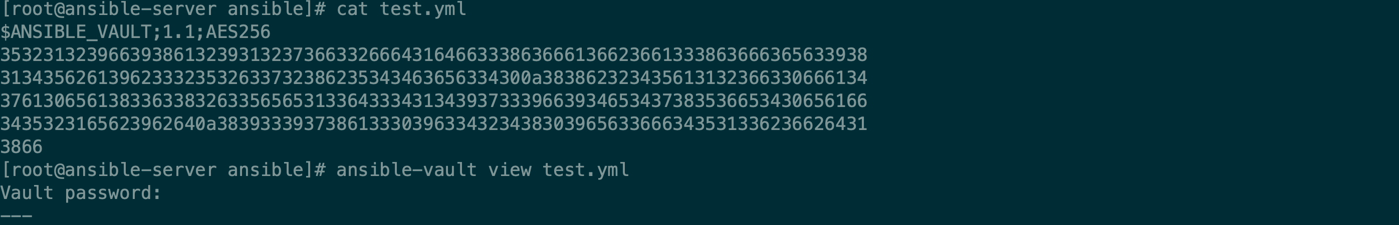 ansible 配置 vault 加密