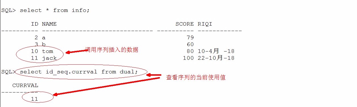 Oracle基本操作（二）