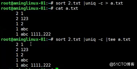 Linux-tee_tr_split命令