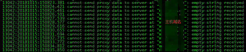 zabbix proxy 不能发送数据给zabbix server，获取空字符串