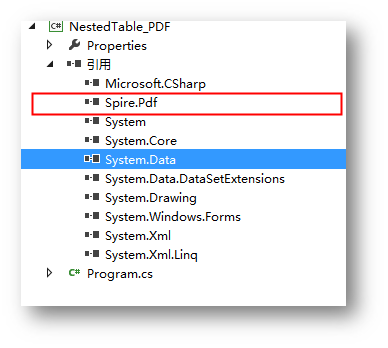 C# 绘制PDF嵌套表格