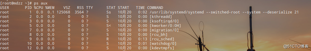Linux -日常运维－ps