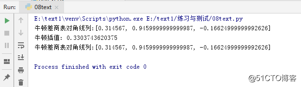 Python实现牛顿插值法(差商表)