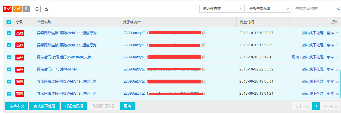 阿里云异常网络连接-可疑WebShell通信行为的分析解决办法