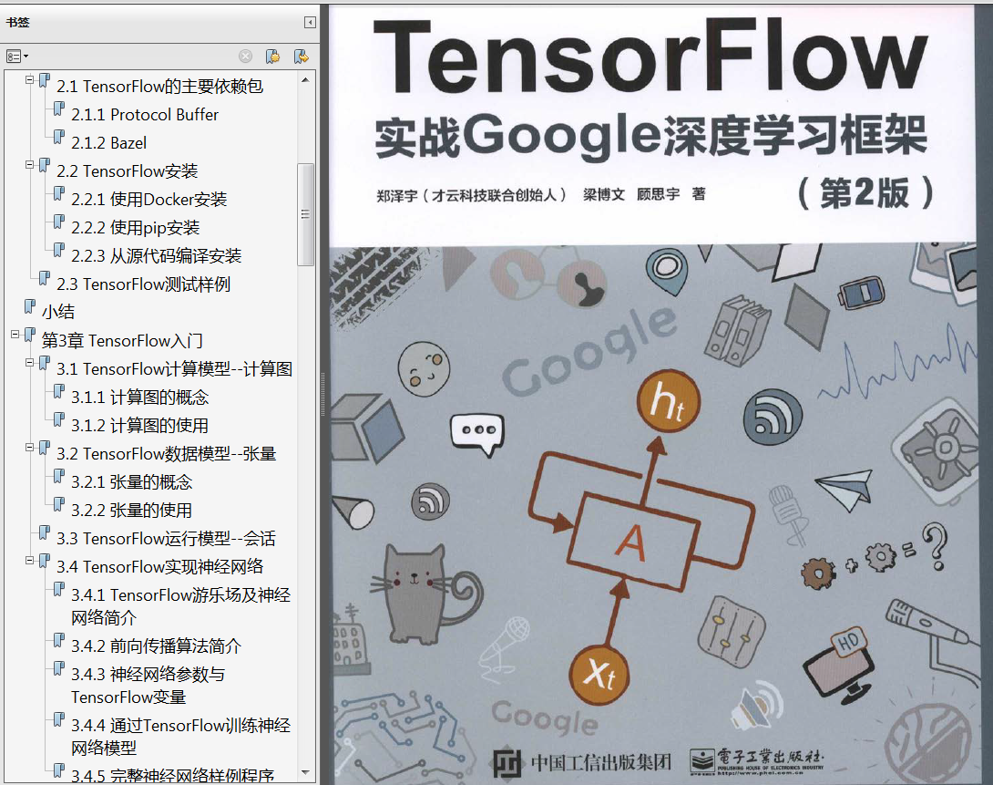 《TensorFlow实战Google深度学习框架 (第2版) 》中文版PDF和源代码