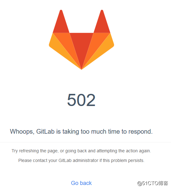 Whoops, GitLab is taking too much time to respond.