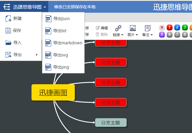 怎样用迅捷画图绘制高端大气的思维导图