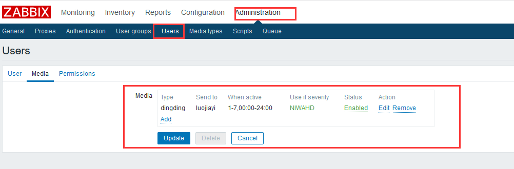 zabbix 3.2 配置阿里云钉钉报警