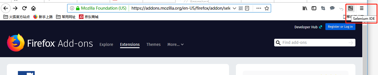 Selenium IDE火狐浏览器的安装