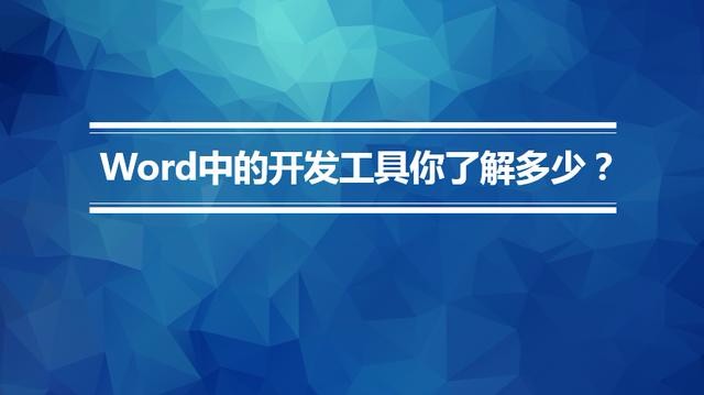 开发工具用起来，轻松解锁Word更多隐藏技能！