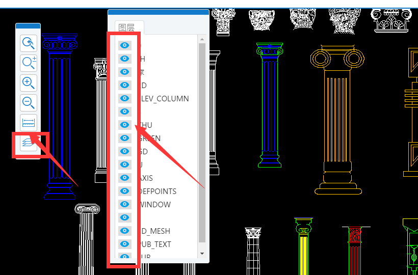 CAD在线看图如何关闭图纸指定图层？