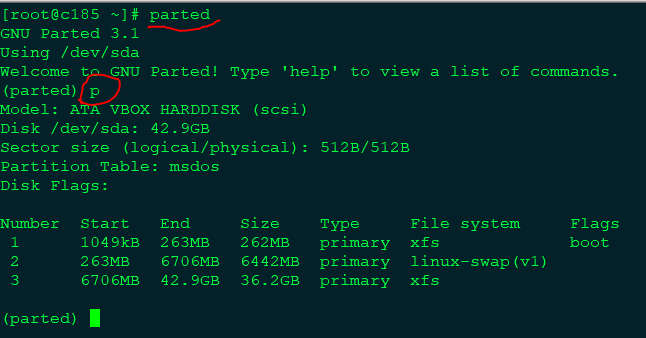 Linux 磁盘分区工具 Parted