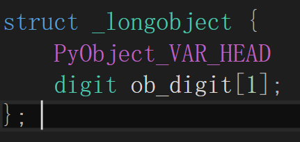 python3 整数类型PyLongObject 和PyObject源码分析