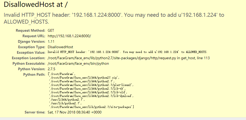 Invalid HTTP_HOST header: ‘xxx.xx.xxx.xxx:8000‘.