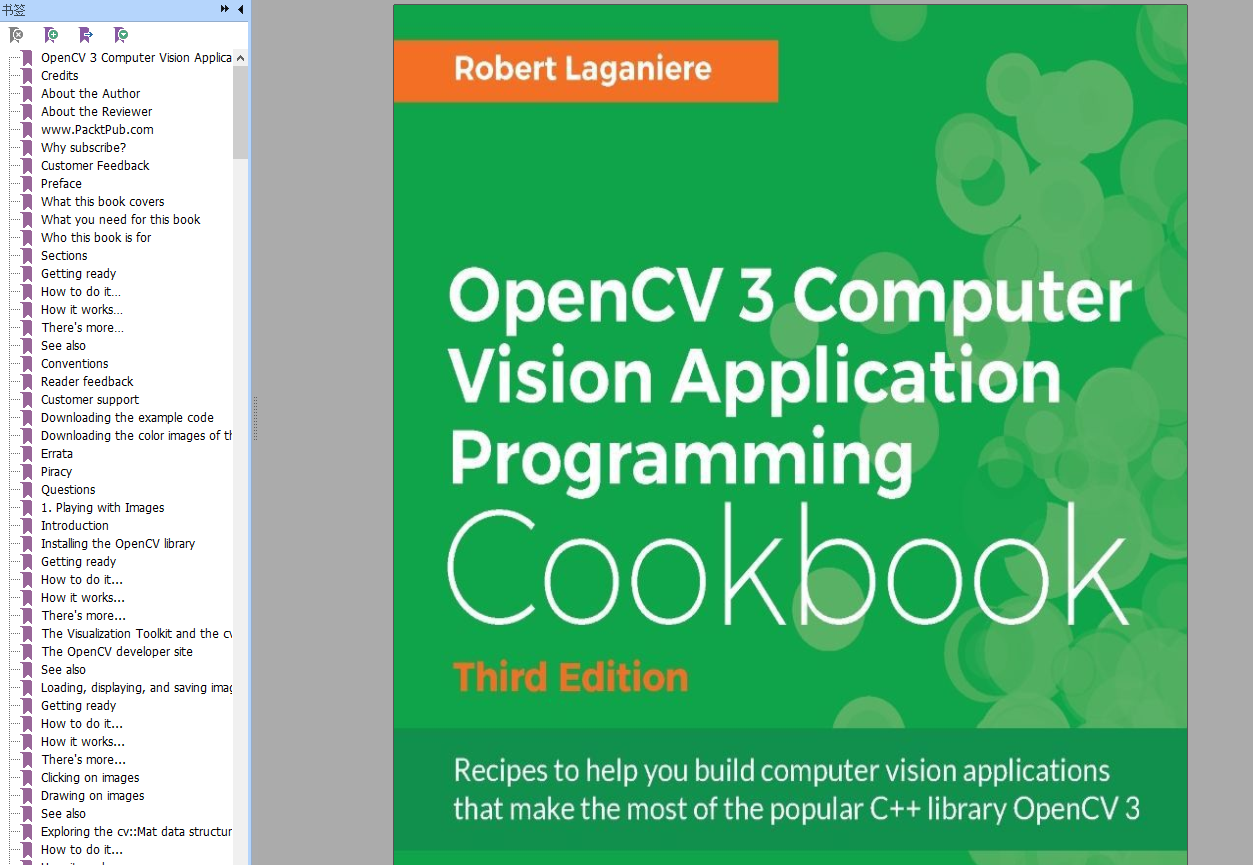 《OpenCV计算机视觉编程攻略（第3版）》高清中文版PDF+英文版PDF+源代码