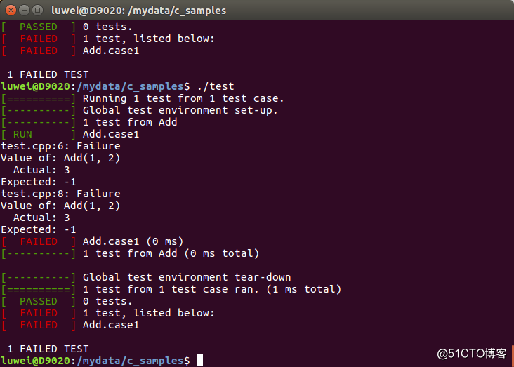 Ubuntu下Google Test的安装与示例