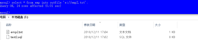 Mysql数据库的简单命令