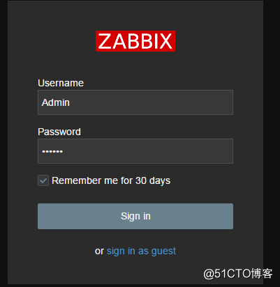 zabbix3.4 密码找回