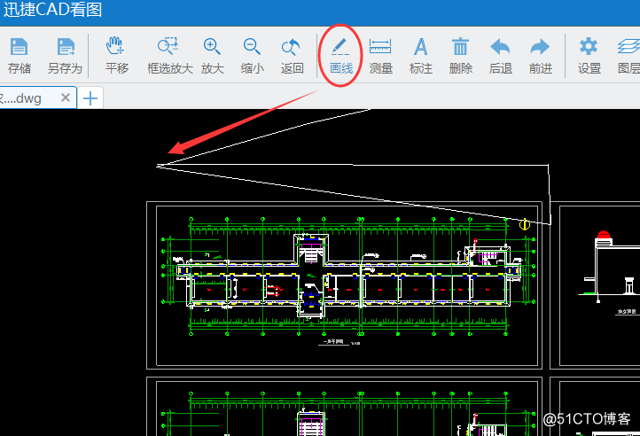 怎麽使用CAD看圖中的畫線功能