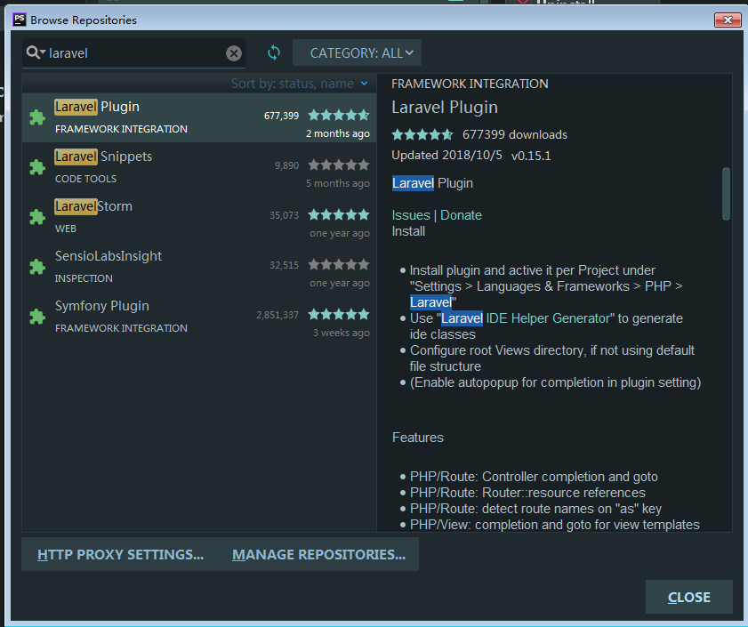 PHPStorm增加Laravel代码提示插件