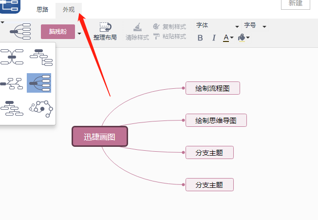 在电脑中怎样画思维导图