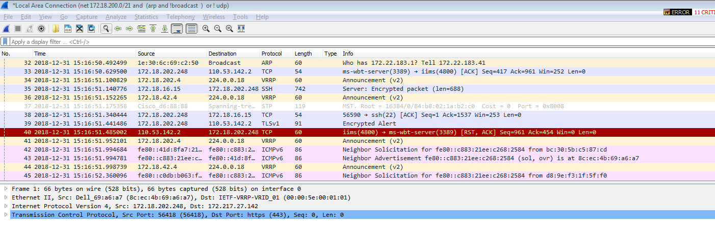 Wireshark 【OSI三层】抓包过滤规则和显示过滤规则实例