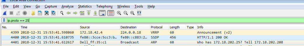 Wireshark 【OSI三层】抓包过滤规则和显示过滤规则实例