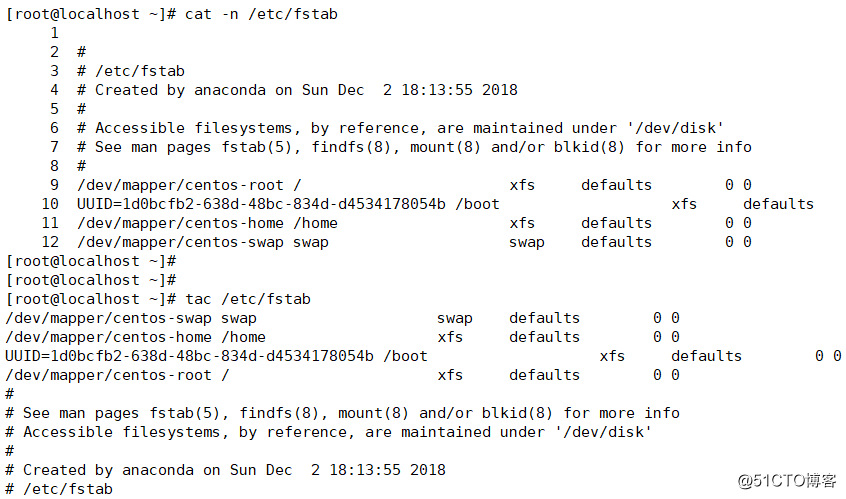 1.linux命令之cat和tac